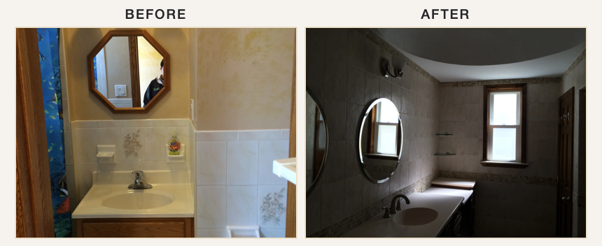 Before and after photographs for Interior Home Remodeling - NY.