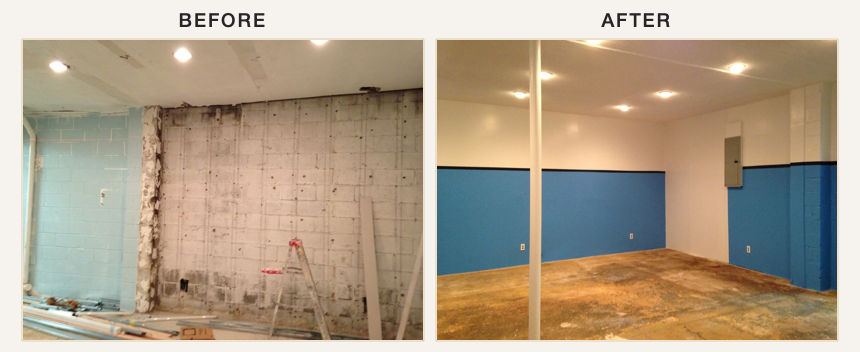 Before and after photographs for Commercial Renovation - Gym Astoria, NYC.